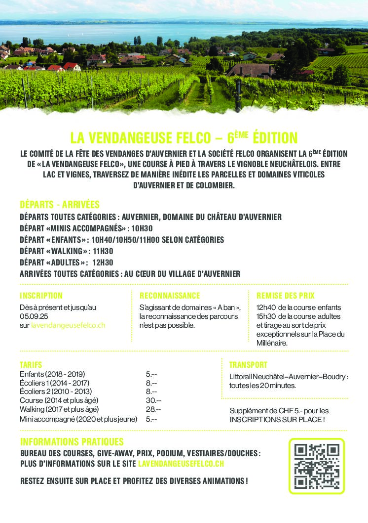 Flyer La Vendangeuse 2025 A5 verso